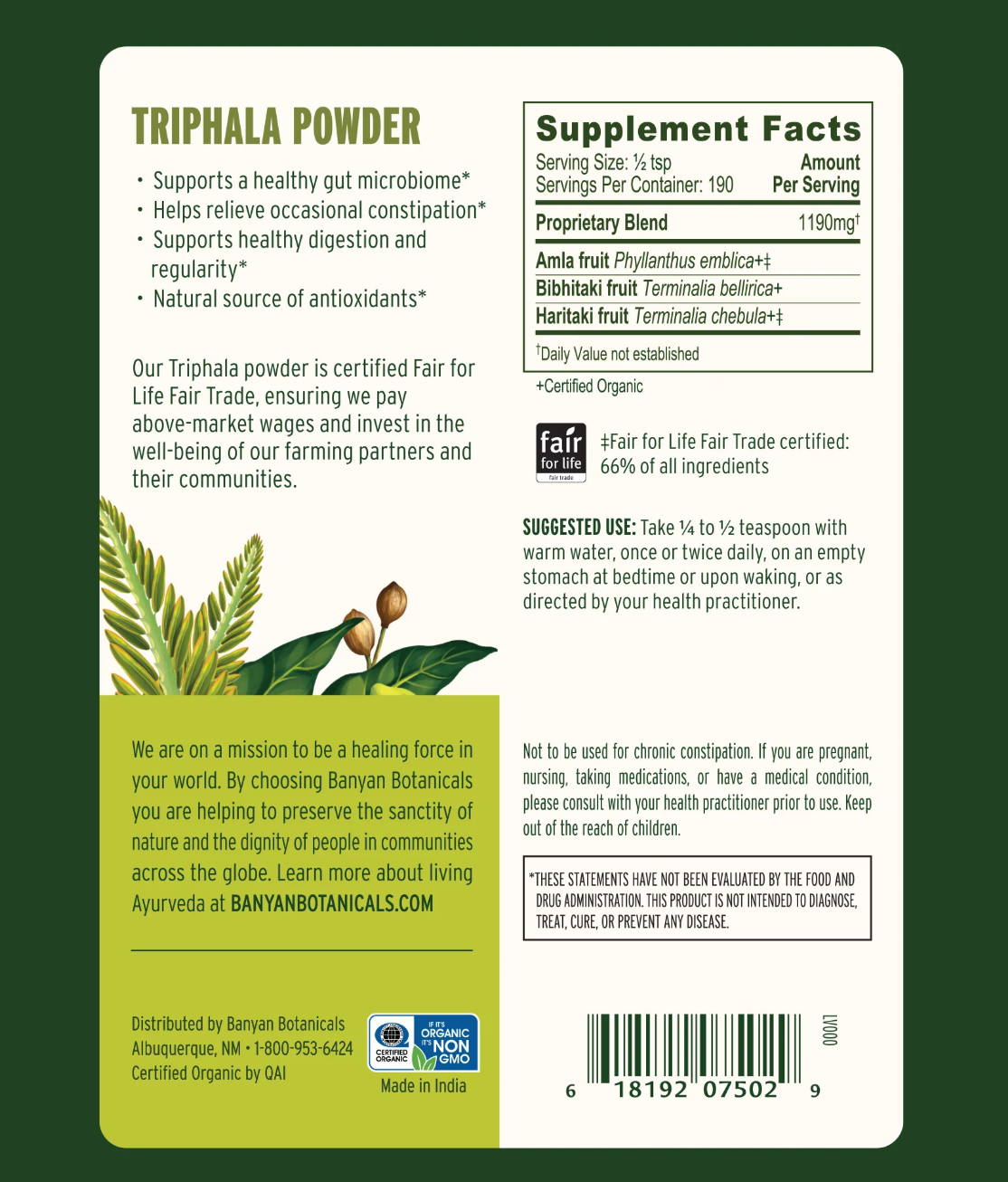 Triphala Powder 8oz